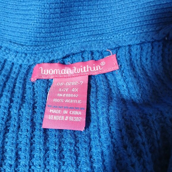Women's 4x Royal Blue Cardigan with pockets - Picture 2 of 9